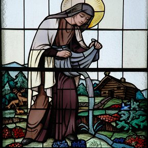 Andelsbuch, Pfarrkirche Hl. Petrus und Paulus, sel. Ilga, Tiroler Glasmalereianstalt 1943