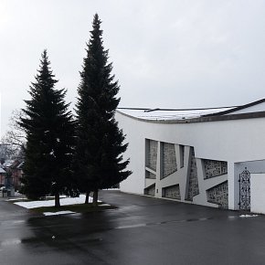 Bregenz Kolumban Kirche Arch. Hans Burtscher 1962/66 Betonglas Walter Haegele