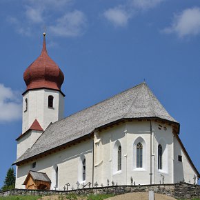 Damüls, St. Nikolaus​, Gotischer Bau, Neubau 1484 durch Rolle Maiger