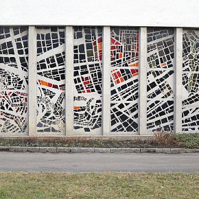 Dornbirn-Schoren, Bruder Klaus, Betonglas Außenansicht 1963 Martin Häusle