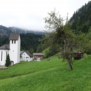 Dornbirn Ebnit, Pfarrkirche hl. Maria Magdalena, Neubau nach Brand durch Alfons Fritz,1928/29