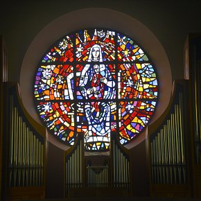 Feldkirch-Altenstadt, Hll. Pankratius und Zeno, Rosette, Maria mit Kind, Martin Häusle, 1964