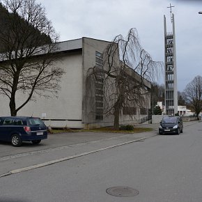 Feldkirch Levis, Stadtpfarrkirche Maria, Königin des Friedens, 1962 – 66 Architekten Willi Ramersdorfer und German Meusburger