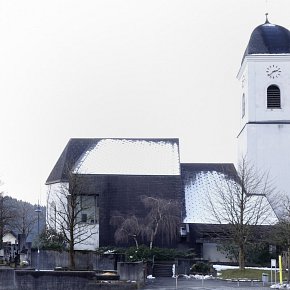 Göfis, Pfarrkirche Hl. Luzius, Chor von Hans Sturn 1503, Neubau Rudolf  Greußing 1971-75