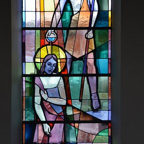 Lingenau, Pfarrkirche Heiliger Johannes der Täufer, Taufe Christi durch Johannes d. Täufer, Konrad Honold 1963