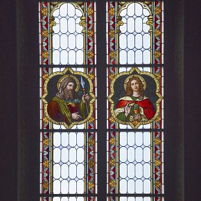 Riezlern, Mariä Opferung, Sankt Thomas und Sankt Johannes, Entwurf Martin Feuerstein 1891, Ausführung F. Berbig Glasmalerei Zürich