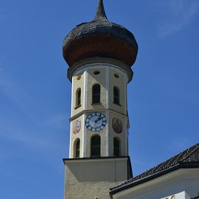 Schruns Pfarrkirche Hl. Jodok, 1865/66 Neubau Plan Johann Mayer, geweiht 1874