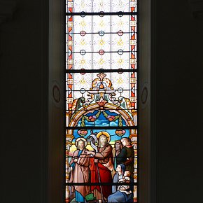 Vandans, Alte Kirche, Johannes der Täufer, 1896 Tiroler Glasmalerei