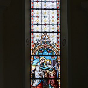 Vandans, Alte Kirche, Maria Heimsuchung, 1896 Tiroler Glasmalerei