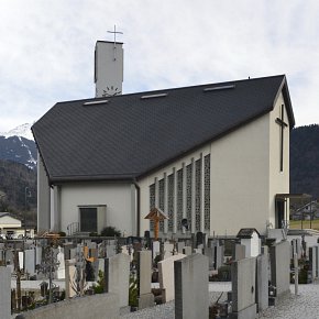 Vandans, Kirche Hl. Johannes der Täufer, 1960, Arch. Hans und Ingo Fessler